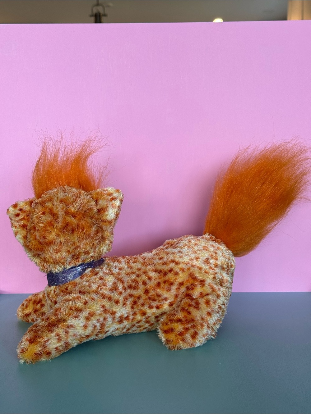 Kitty Surprise Autumn Orange Speckled Plush Cat with 2 kittens - Picture 10 of 14